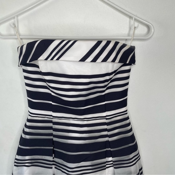 Nicholas Positano Striped Strapless Midi Dress - Picture 4 of 9